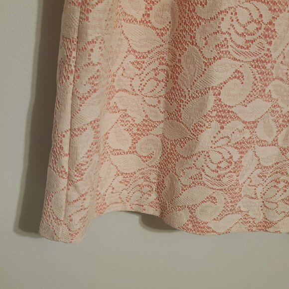 H&M | Women's Pink and White Lace Sleeveless Mini Dress or Tunic Top (Size XS) - Picture 10 of 15